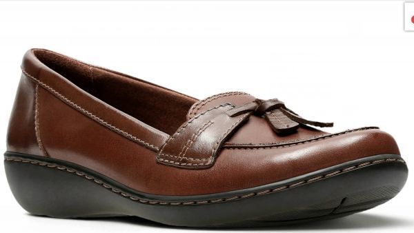  бесплатная доставка Clarks 27.5cm Wedge Loafer туфли-лодочки Brown кожа кожа soft стелька формальный туфли без застежки AC59