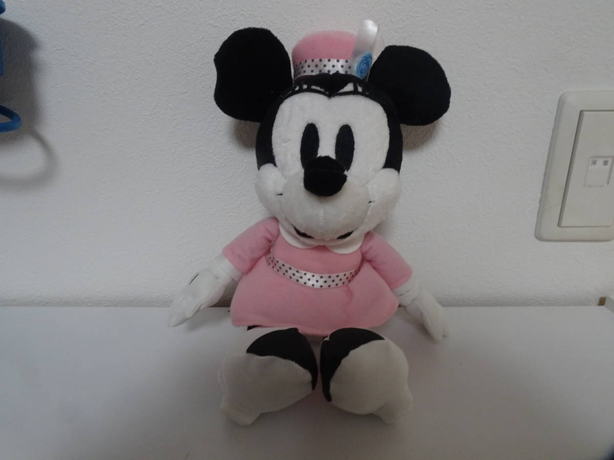 Disney ディズニー ミニーマウス ぬいぐるみ かわいい ピンク リボン お座り_画像6
