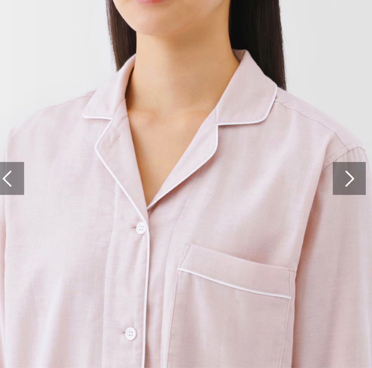 無印良品 新品 婦人 脇に縫い目のない 二重ガーゼ長袖パジャマ 無印良品 新品 婦人 脇に縫い目のない 二重ガーゼ長袖パジャマ