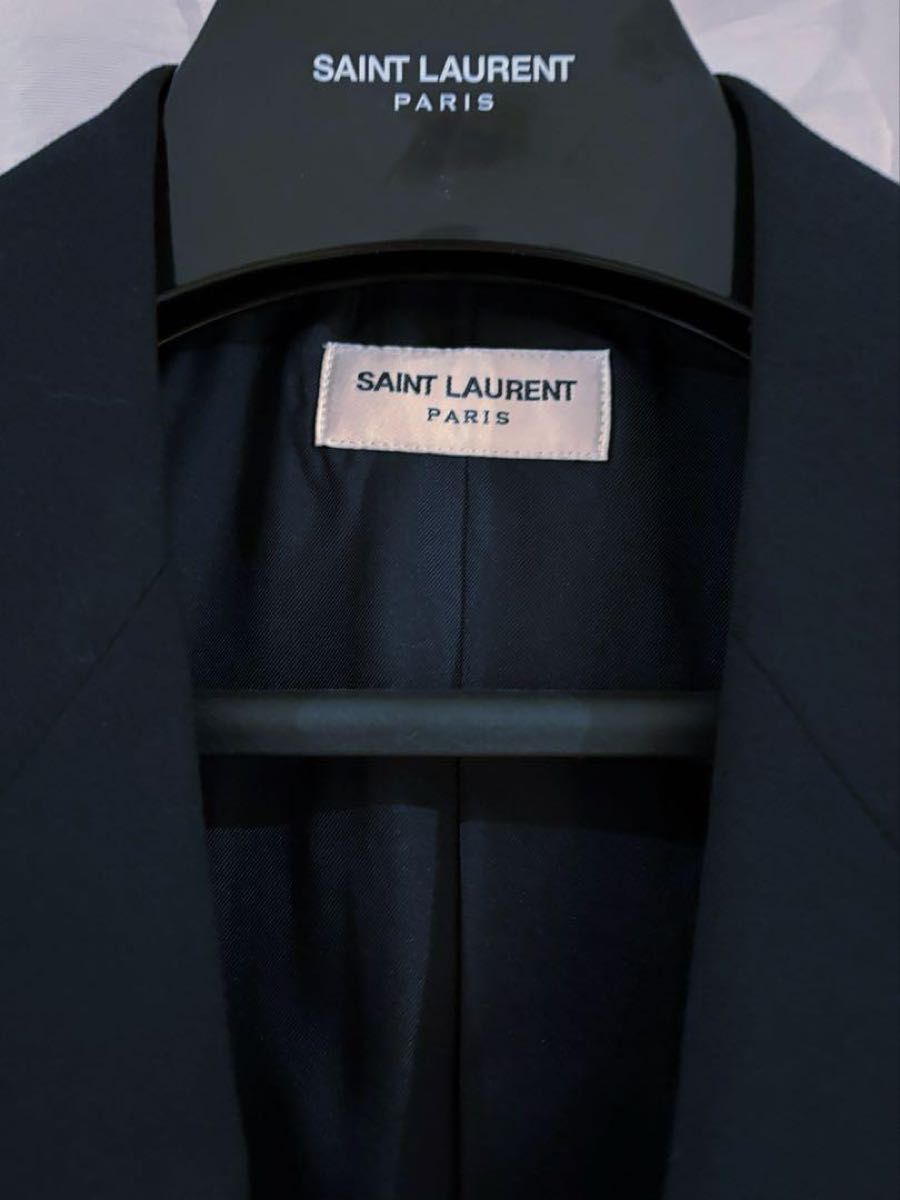 美品】SAINT LAURENT サンローラン テーラードジャケット 48 美品】SAINT LAURENT サンローラン テーラードジャケット 48