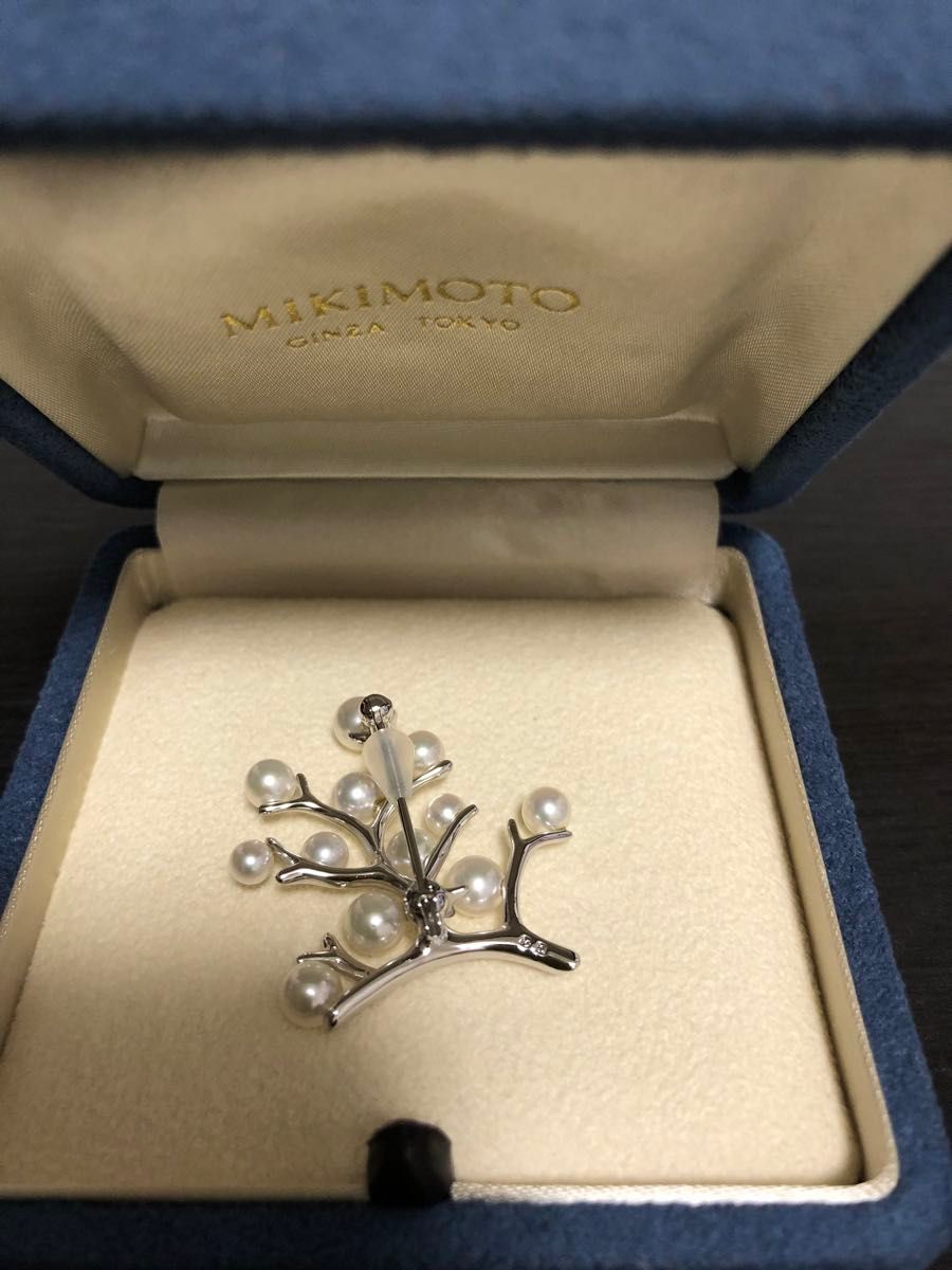極美品 Mikimoto ミキモト パール ブローチ 幸福の木 銀製 極美品 Mikimoto ミキモト パール ブローチ 幸福の木 銀製
