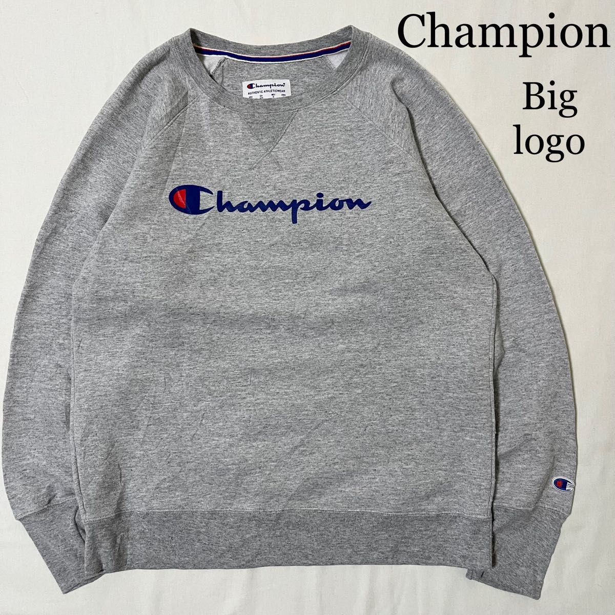 Champion スクリプトロゴ プリント クルーネック スウェット Champion スクリプトロゴ プリント クルーネック スウェット