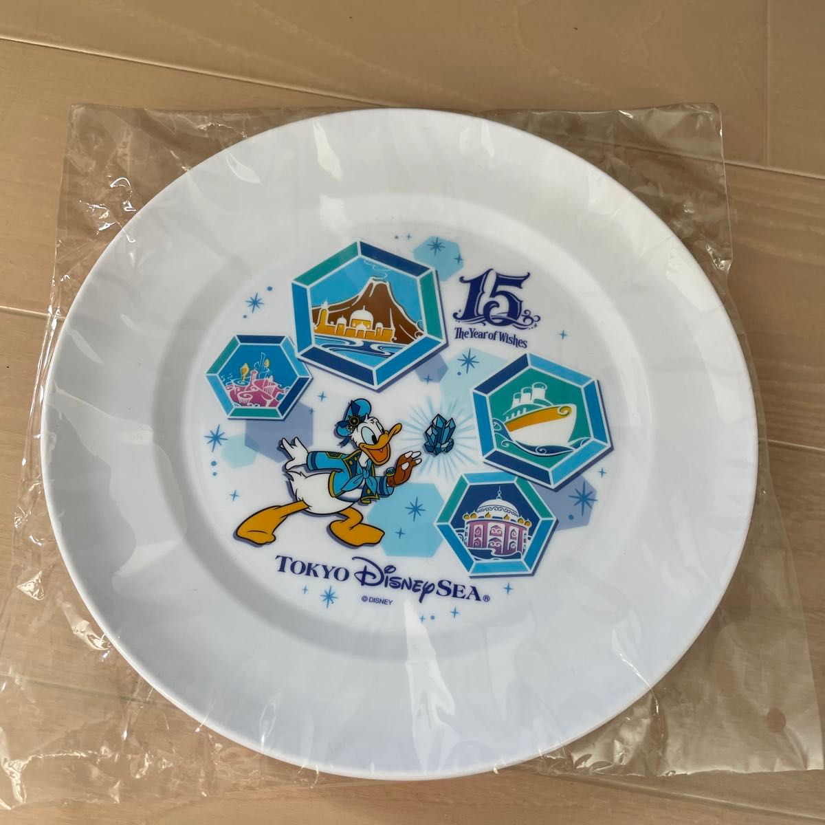 東京ディズニーシー 15周年 記念プレート ドナルド 新品未開封 東京ディズニーシー 15周年 記念プレート ドナルド 新品未開封