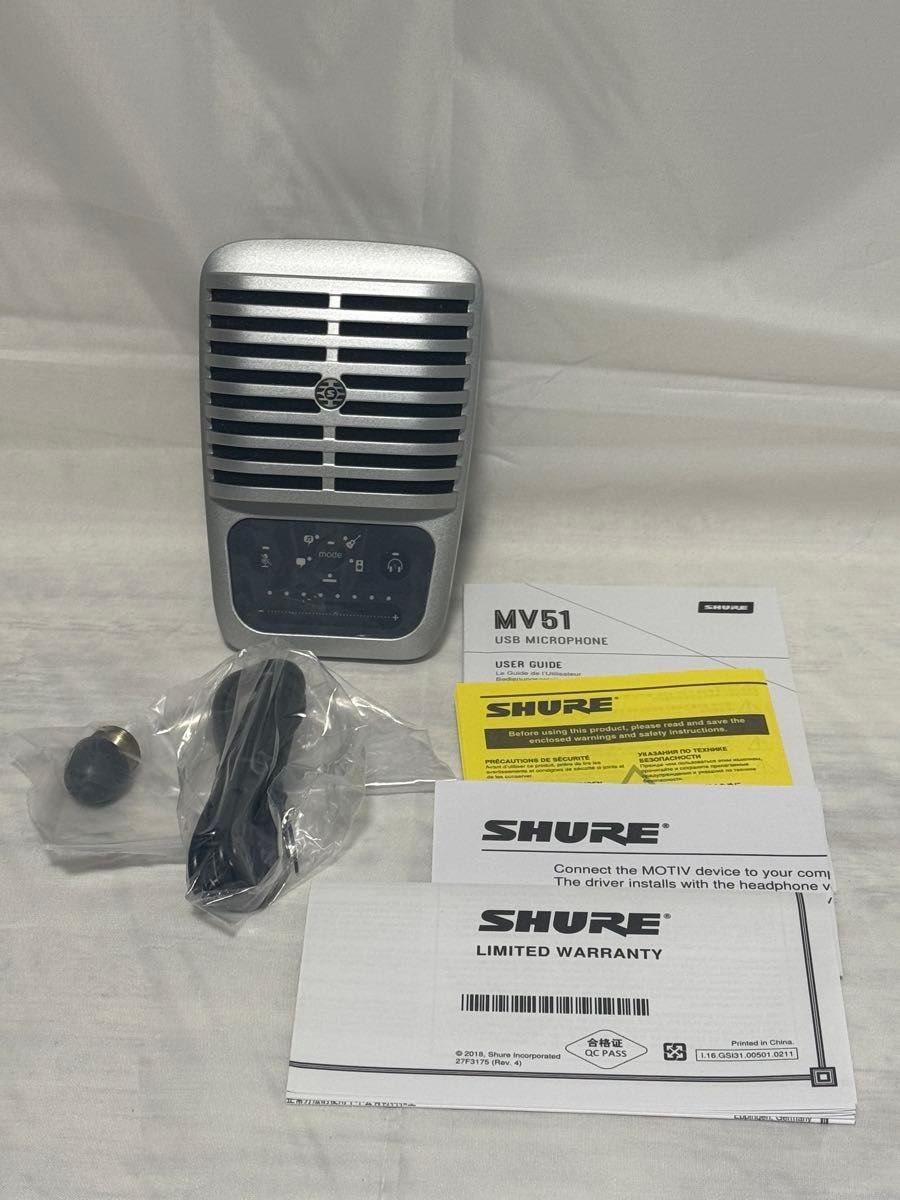 SHURE MV51 使用2回 ほぼ未使用 美品 コンデンサーマイク 在宅 SHURE MV51 使用2回 ほぼ未使用 美品 コンデンサーマイク 在宅