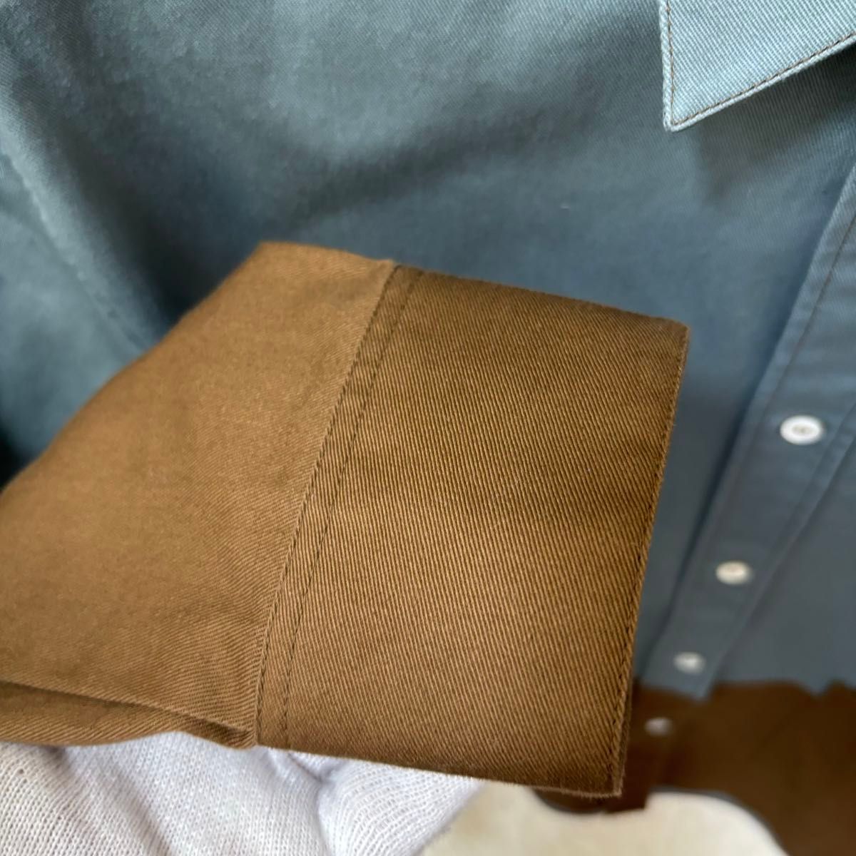 極美品】 LOEWE ロエベ パッチワークシャツ コットン 長袖シャツ 極美品】 LOEWE ロエベ パッチワークシャツ コットン 長袖シャツ