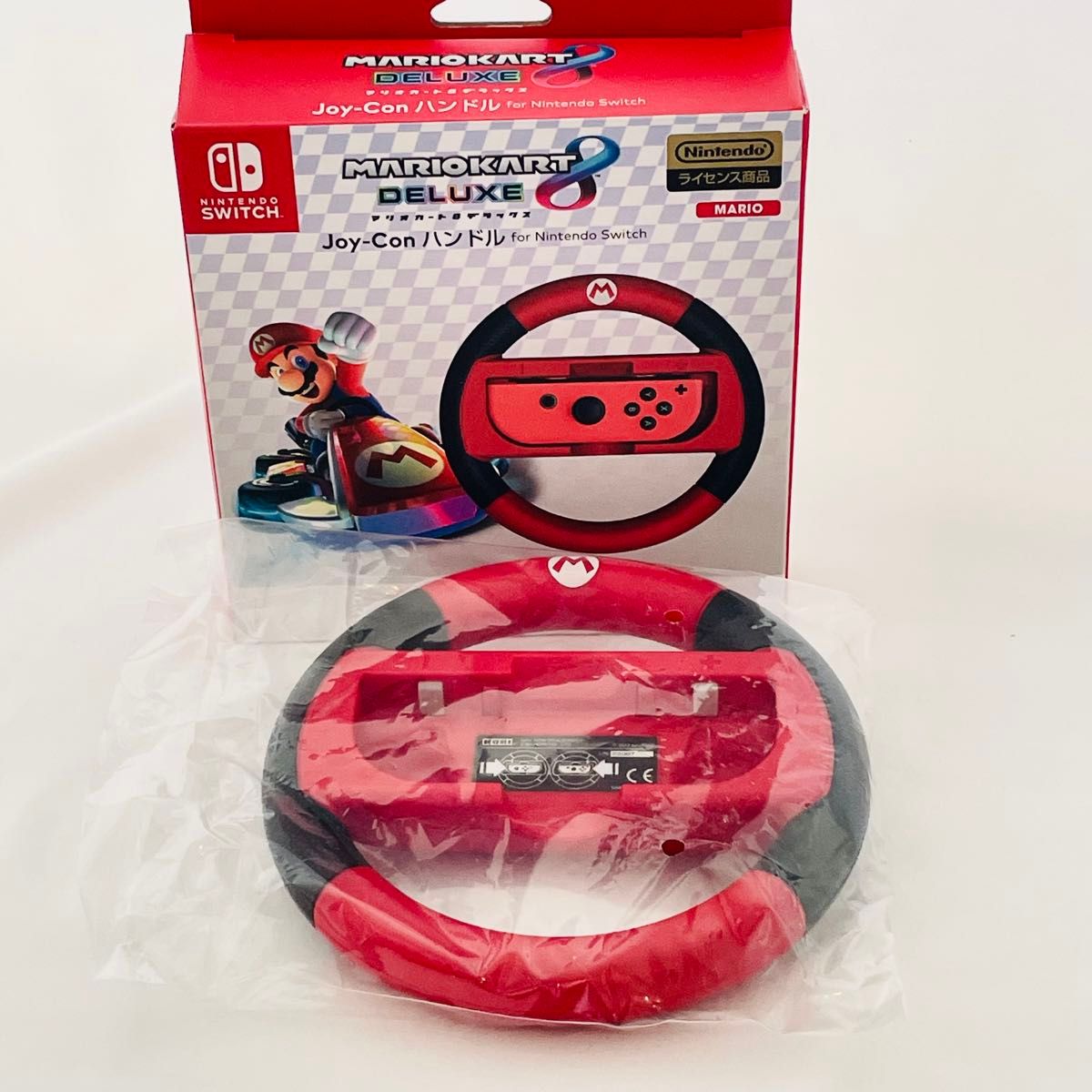 美品 Switch マリオカート8デラックス Joy-Con ハンドル マリオ 美品 Switch マリオカート8デラックス Joy-Con ハンドル マリオ