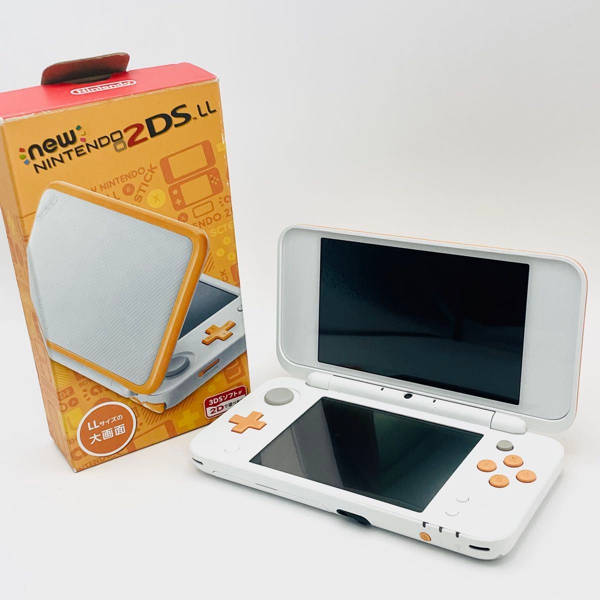 New NINTENDO 2DS LL JAN-001 オレンジxホワイト 本体/箱 New NINTENDO 2DS LL JAN-001 オレンジxホワイト 本体/箱