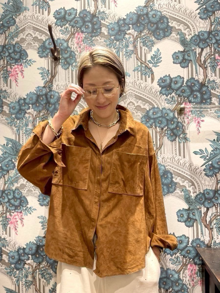 OneTeaSpoon/ワンティースプーン】 SUEDE DARIA シャツ OneTeaSpoon/ワンティースプーン】 SUEDE DARIA シャツ