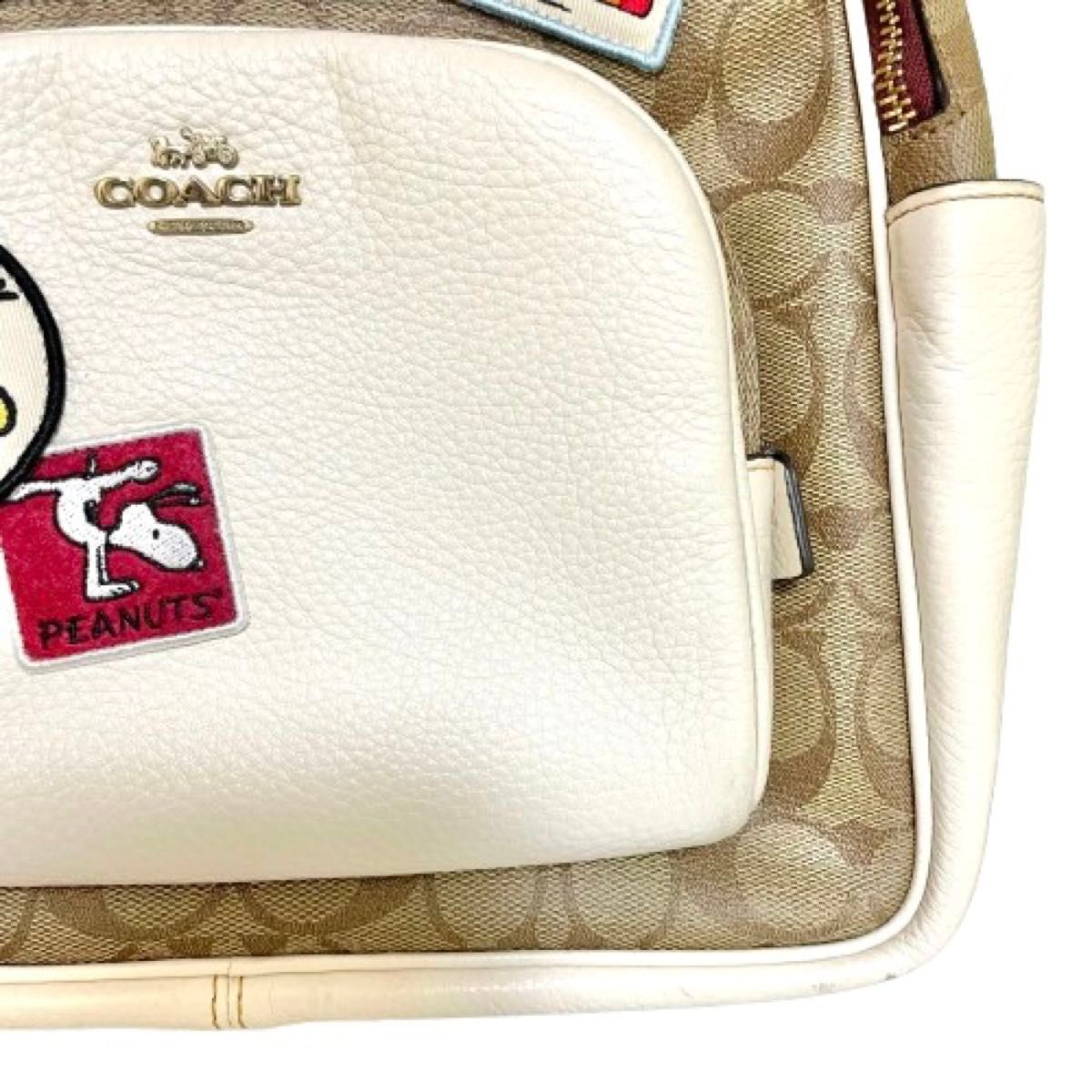 美品】 COACH/コーチ/スヌーピーコラボリュック/ブラウン 美品】 COACH/コーチ/スヌーピーコラボリュック/ブラウン