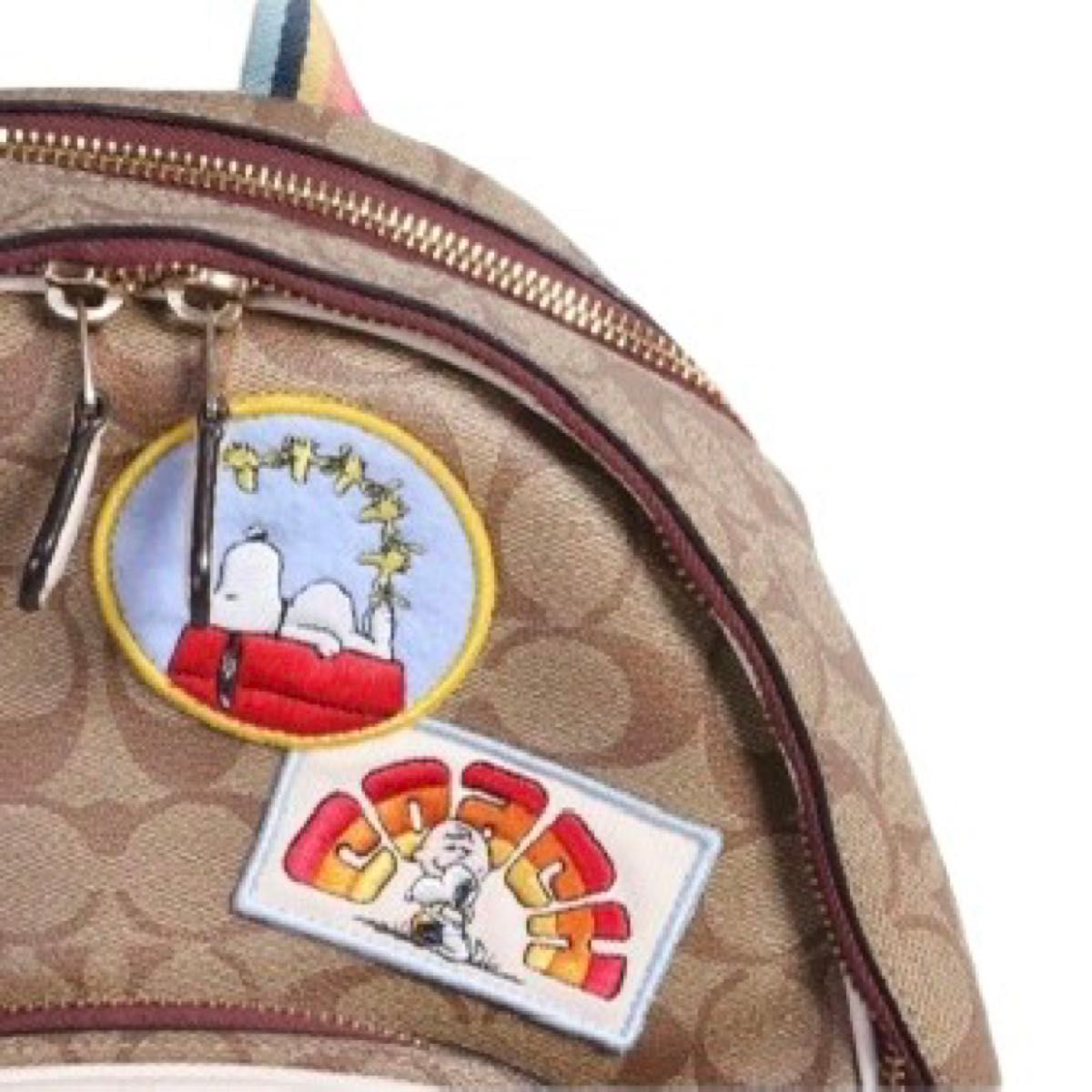 美品】 COACH/コーチ/スヌーピーコラボリュック/ブラウン 美品】 COACH/コーチ/スヌーピーコラボリュック/ブラウン