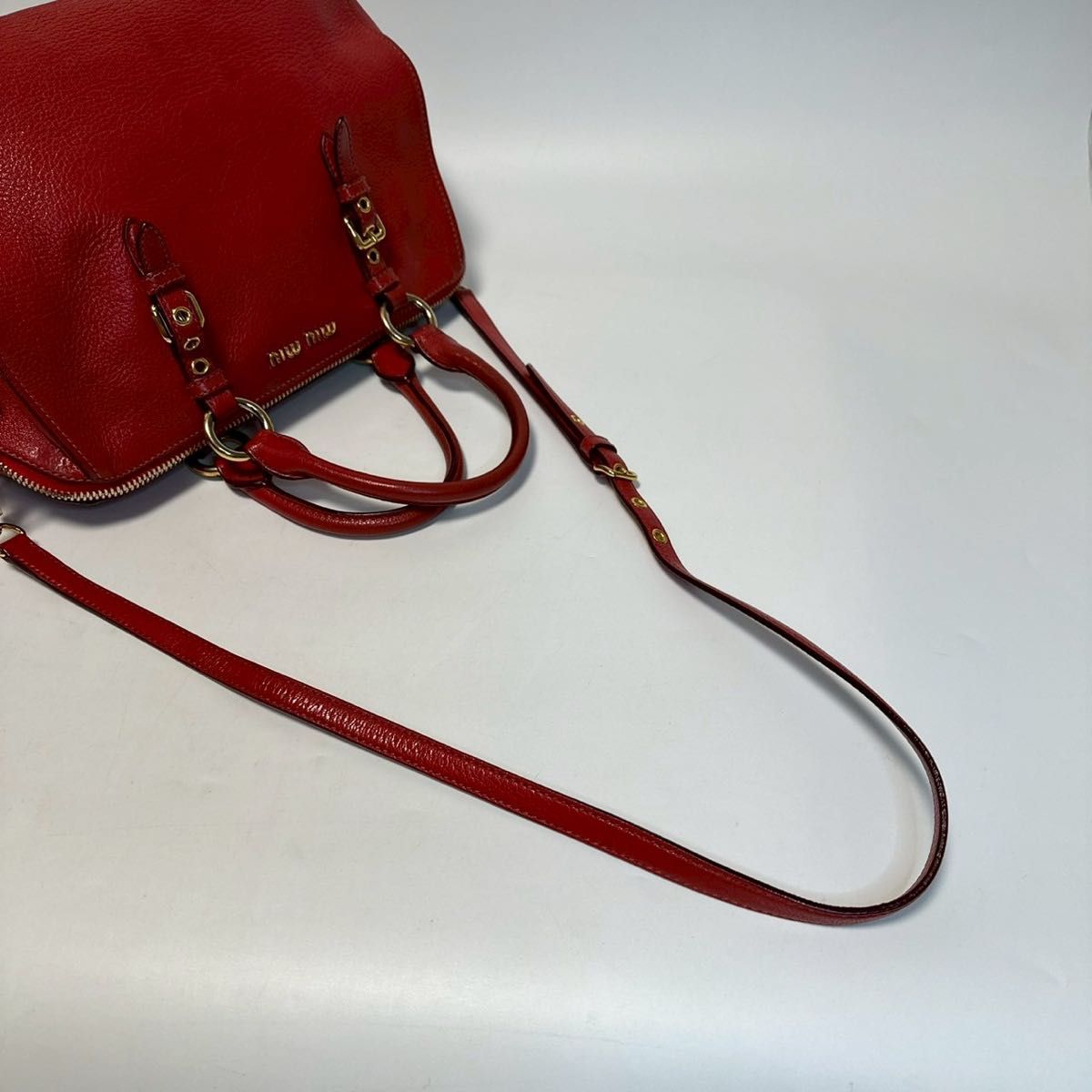 m25【美品】保存袋 Gカード付 ミュウミュウ レザー 2way m25【美品】保存袋 Gカード付 ミュウミュウ レザー 2way