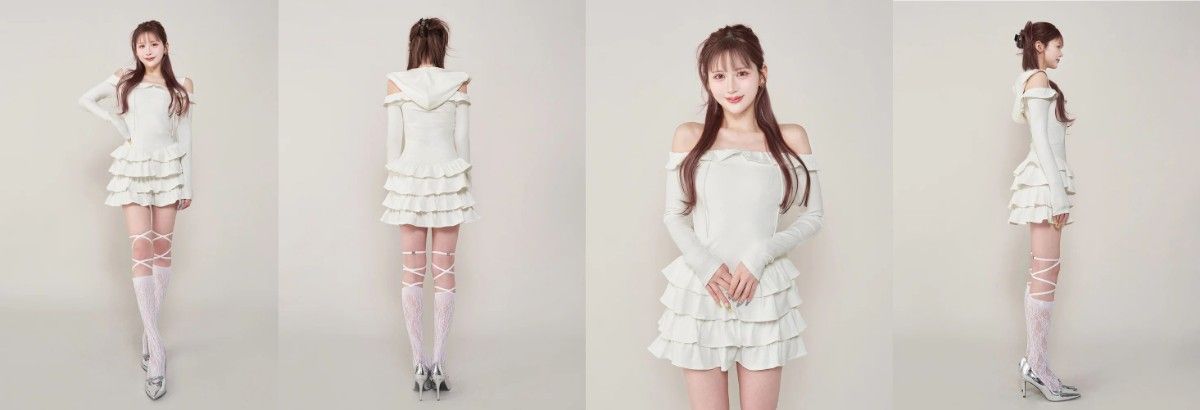 ダーリッチ darich ボリュームフリルリブミニワンピース WHT ダーリッチ darich ボリュームフリルリブミニワンピース WHT