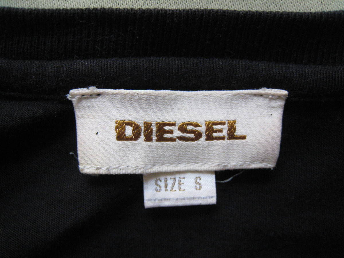 送料無料■中古品■DIESELディーゼル 国内正規■プリント長袖Ｔシャツ■S