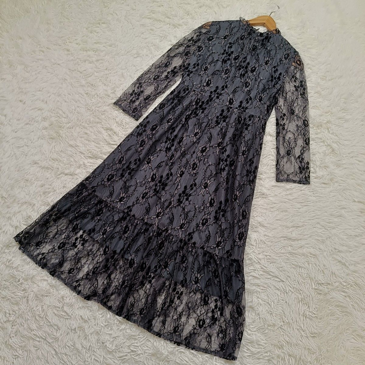 kaene カエン 総レースドレス ワンピースドレス パーティドレス kaene カエン 総レースドレス ワンピースドレス パーティドレス