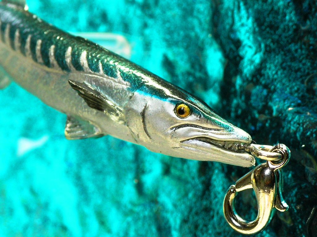 ☆お魚携帯ストラップオニカマス珍しいバラクーダSEAストラップ・ダイバーズアクセサリー－日本代購代Bid第一推介「Funbid」