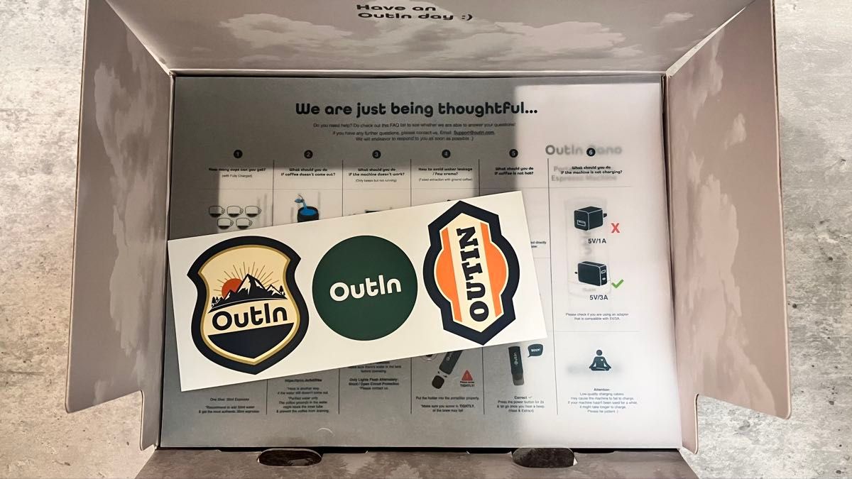 美品】Outin Nano Portable Espresso Machine ナノ ポータブル 美品】Outin Nano Portable Espresso Machine ナノ ポータブル