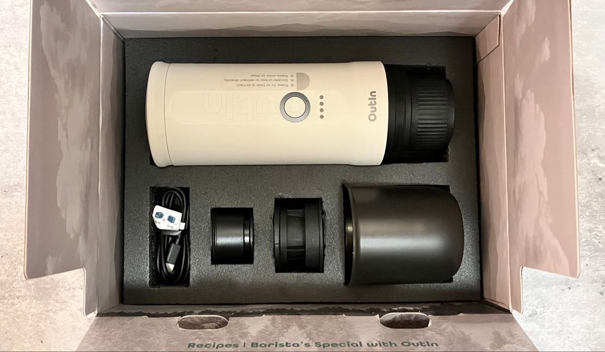 美品】Outin Nano Portable Espresso Machine ナノ ポータブル 美品】Outin Nano Portable Espresso Machine ナノ ポータブル