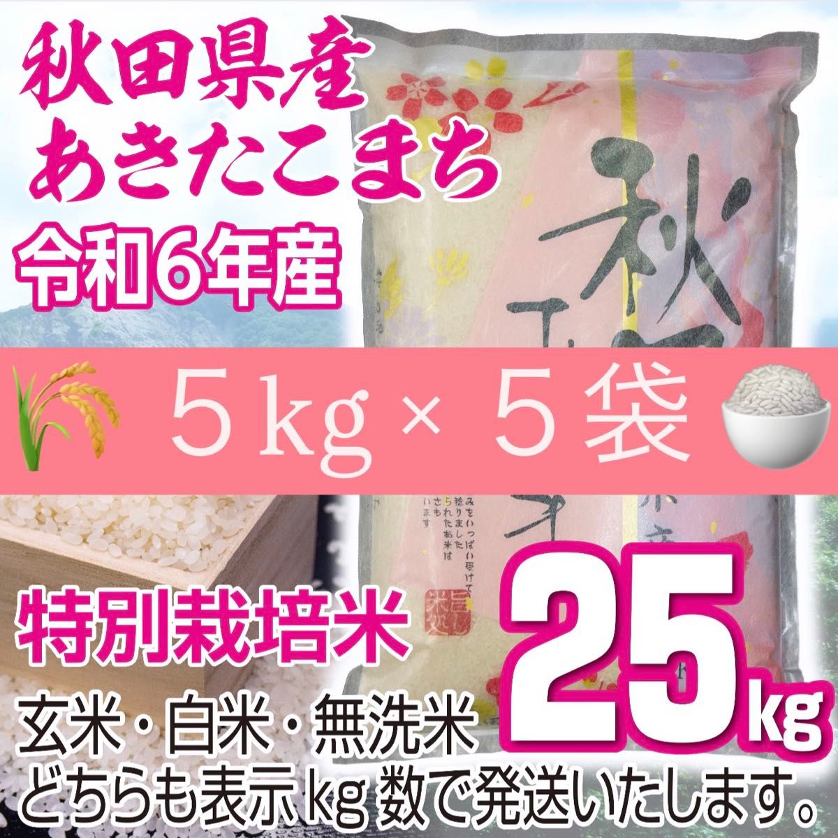 農家直送 秋田県産 令和6年 あきたこまち 25kg 特別栽培米 農家直送 秋田県産 令和6年 あきたこまち 25kg 特別栽培米