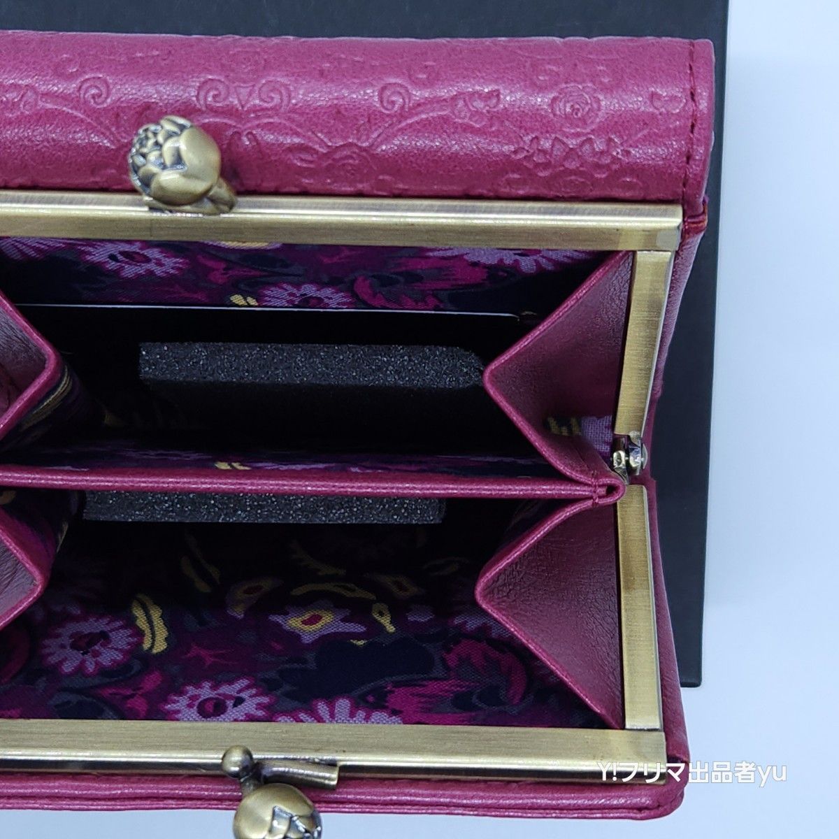 新品 ANNA SUI ヴィンテージローズ ガマ口 折り財布 マゼンタ 新品 ANNA SUI ヴィンテージローズ ガマ口 折り財布 マゼンタ