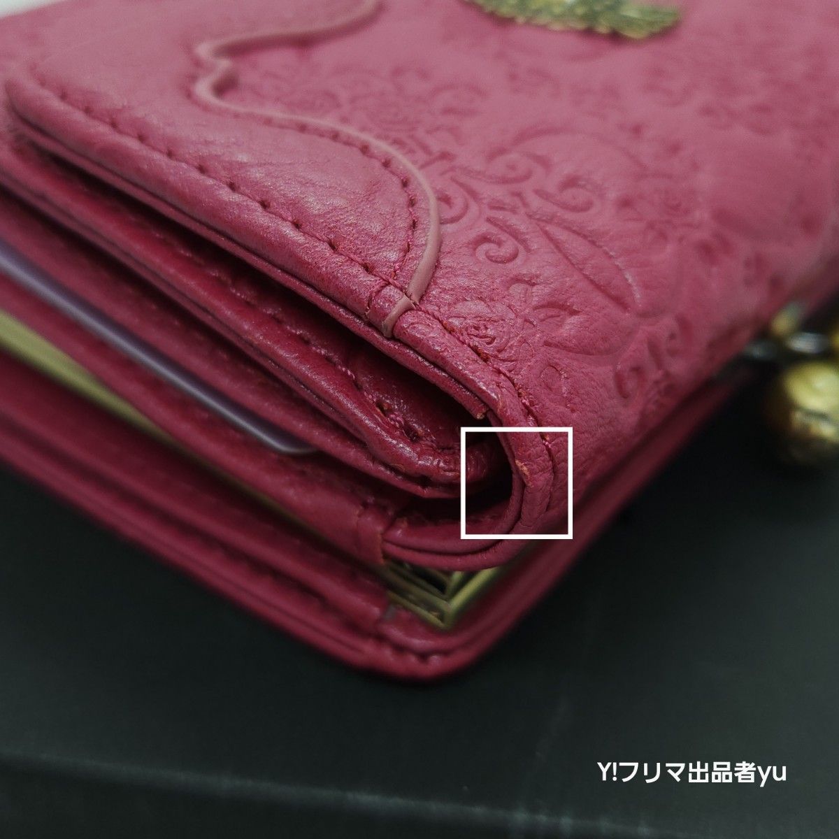 新品 ANNA SUI ヴィンテージローズ ガマ口 折り財布 マゼンタ 新品 ANNA SUI ヴィンテージローズ ガマ口 折り財布 マゼンタ