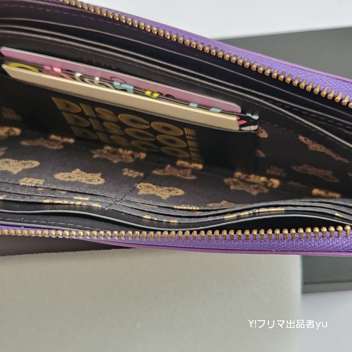 新品 ANNA SUI ディズニー DISCO L字ファスナー 長財布 パープル 新品 ANNA SUI ディズニー DISCO L字ファスナー 長財布 パープル