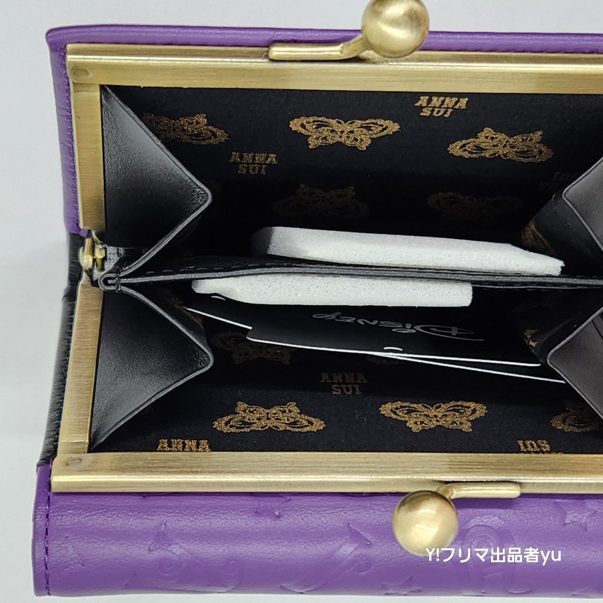 新品 ANNA SUI ディズニー DISCO がま口 折り 財布 パープル 紫 新品 ANNA SUI ディズニー DISCO がま口 折り 財布 パープル 紫