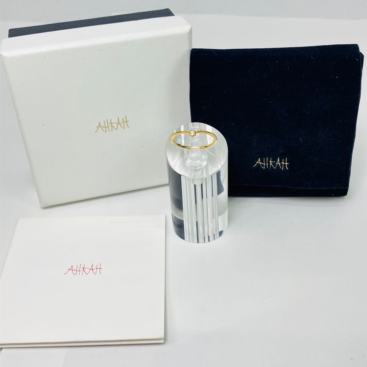 AHKAH アーカー K18 ダイヤモンド ジェルム リング D 0 02ct AHKAH アーカー K18 ダイヤモンド ジェルム リング D 0 02ct