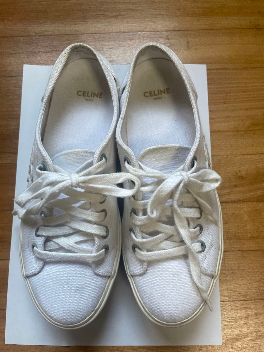 CELINE ジェーンレースアップロースニーカー ホワイト 35|Yahoo CELINE ジェーンレースアップロースニーカー ホワイト 35|Yahoo