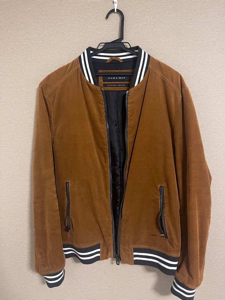 ZARA MAN コーデュロイブルゾンジャケット ブラウン Mサイズ ZARA MAN コーデュロイブルゾンジャケット ブラウン Mサイズ