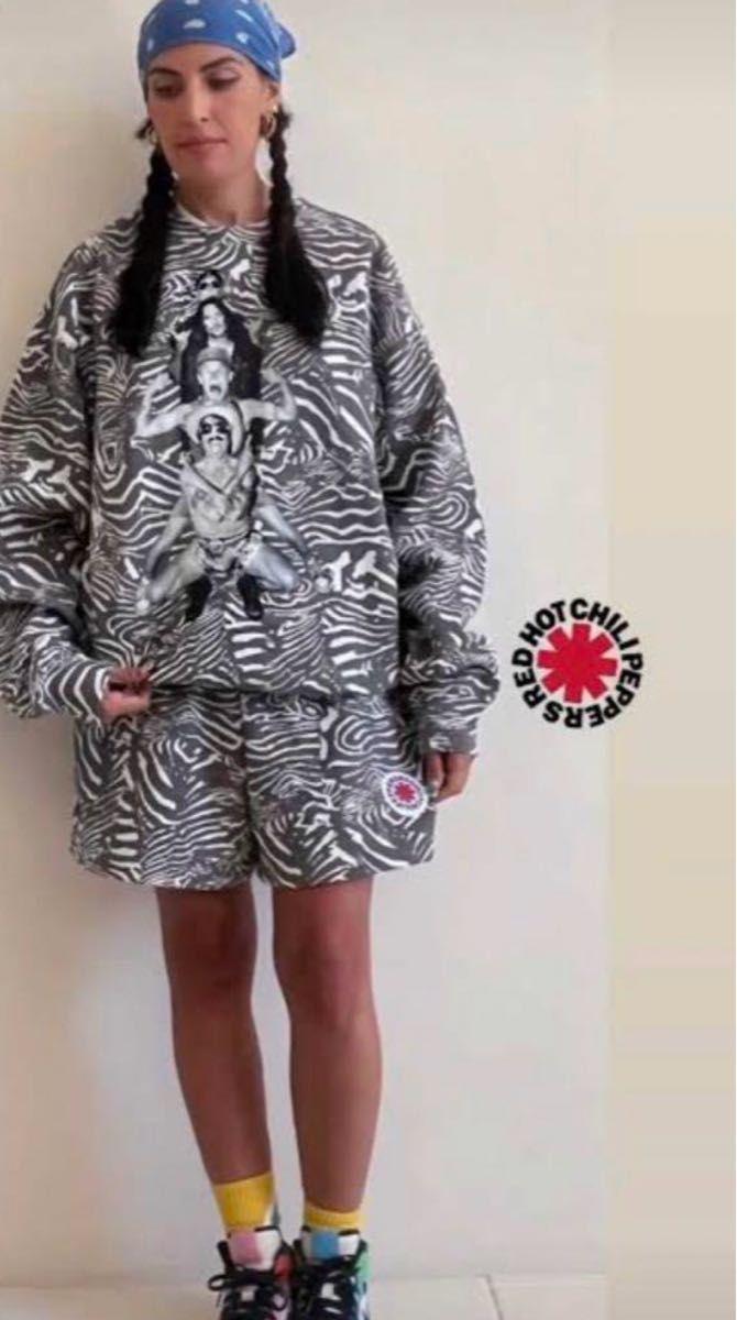 Totem Zebra Crewneck XLサイズ レッチリ ゼブラ Red Hot Chili Peppers Totem Zebra Crewneck スウェット ゼブラ