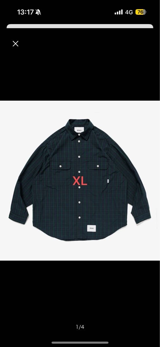Wtaps 25ss WCPO 01 LS COTTON BROADCLOTH TEXTILE Size XL Wtaps 25ss WCPO 01 LS COTTON BROADCLOTH TEXTILE Size XL