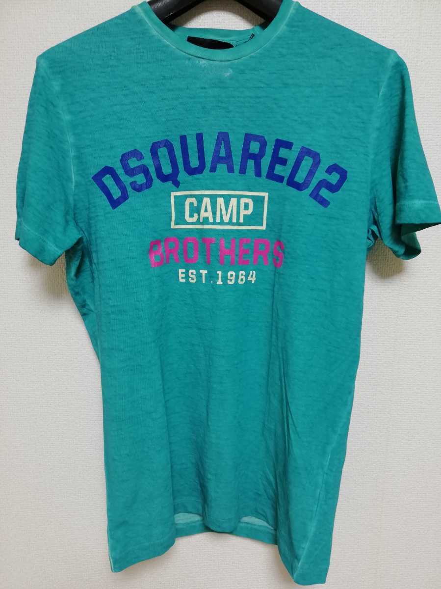 【新品即決】定価3.5万 DSQUARED2 18SS 製品染め ロゴ Tシャツ XS カットソー ディースクエアード_画像1