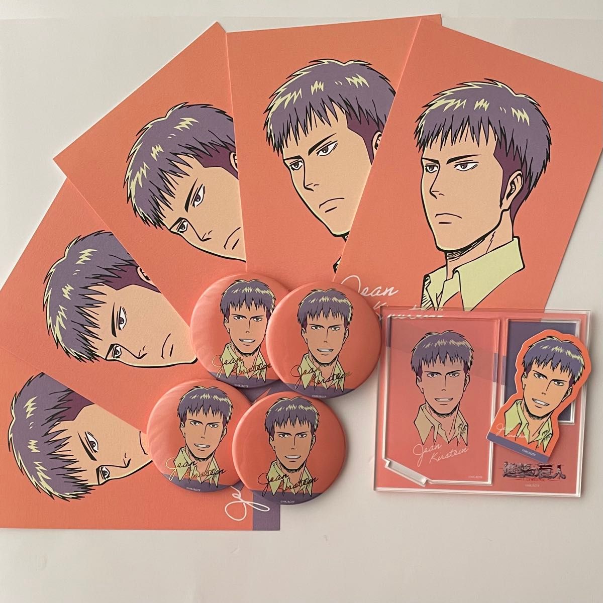 進撃の巨人 アクリルスタンド 缶バッジ 特典カード ジャン WIT 進撃の巨人 アクリルスタンド 缶バッジ 特典カード ジャン WIT
