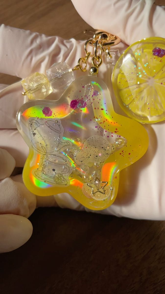 星型 シェイカーキーホルダー シャカシャカキーホルダー シェイカー