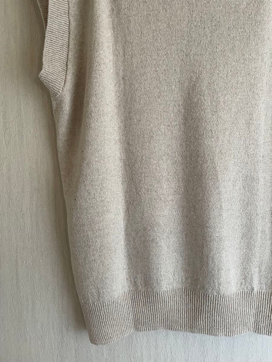 美品 IENA / イエナ コットンリネンワイドVネックジレ 美品 IENA / イエナ コットンリネンワイドVネックジレ
