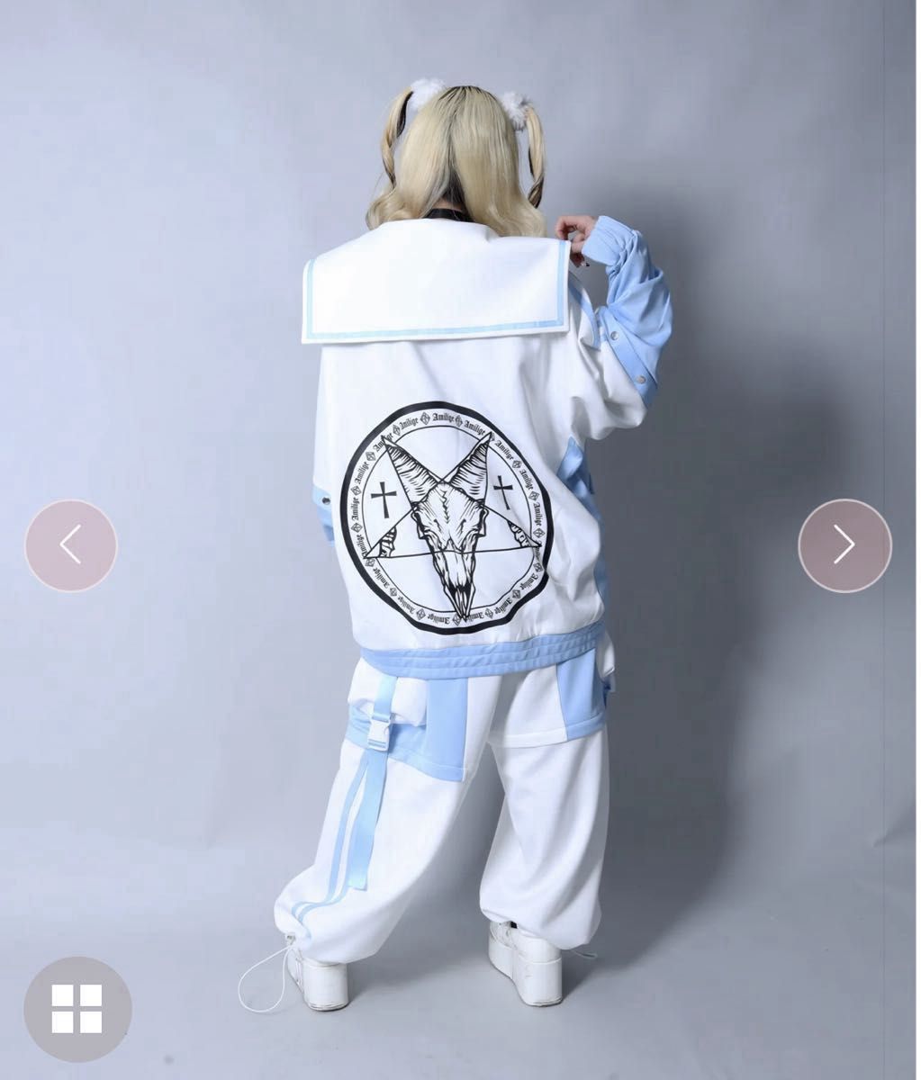 アミリージュ Amilige SatanバックプリントセーラーZIPジャージ アミリージュ Amilige SatanバックプリントセーラーZIPジャージ