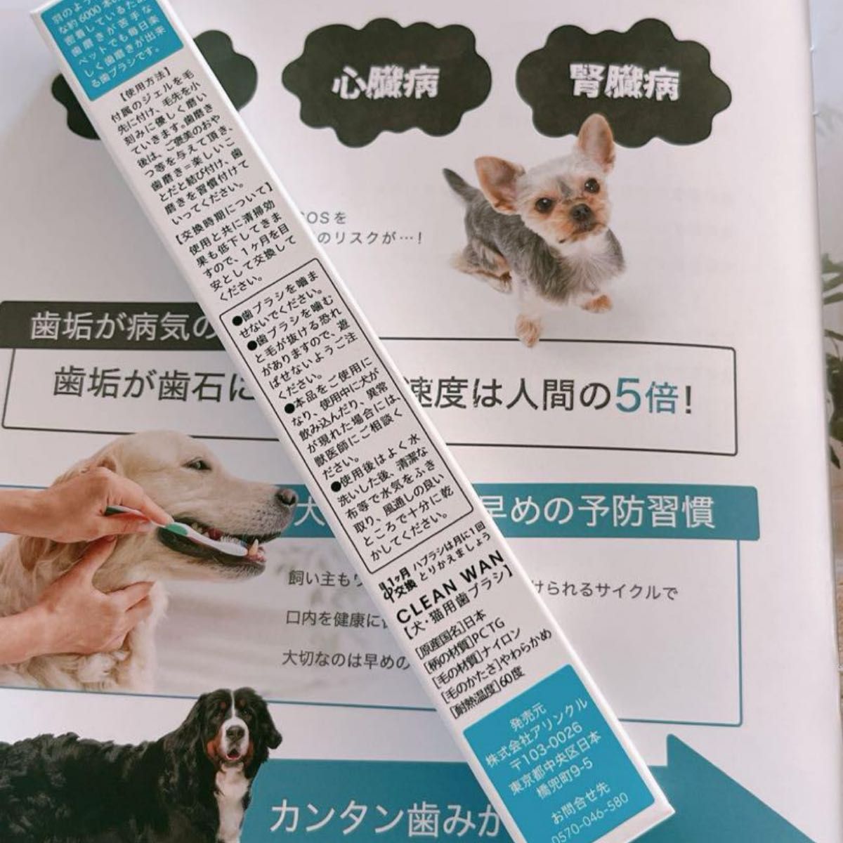CLEAN WAN クリーンワン 犬・猫用 口腔ジェル 15g 専用歯ブラシ CLEAN WAN クリーンワン 犬・猫用 口腔ジェル 15g 専用歯ブラシ