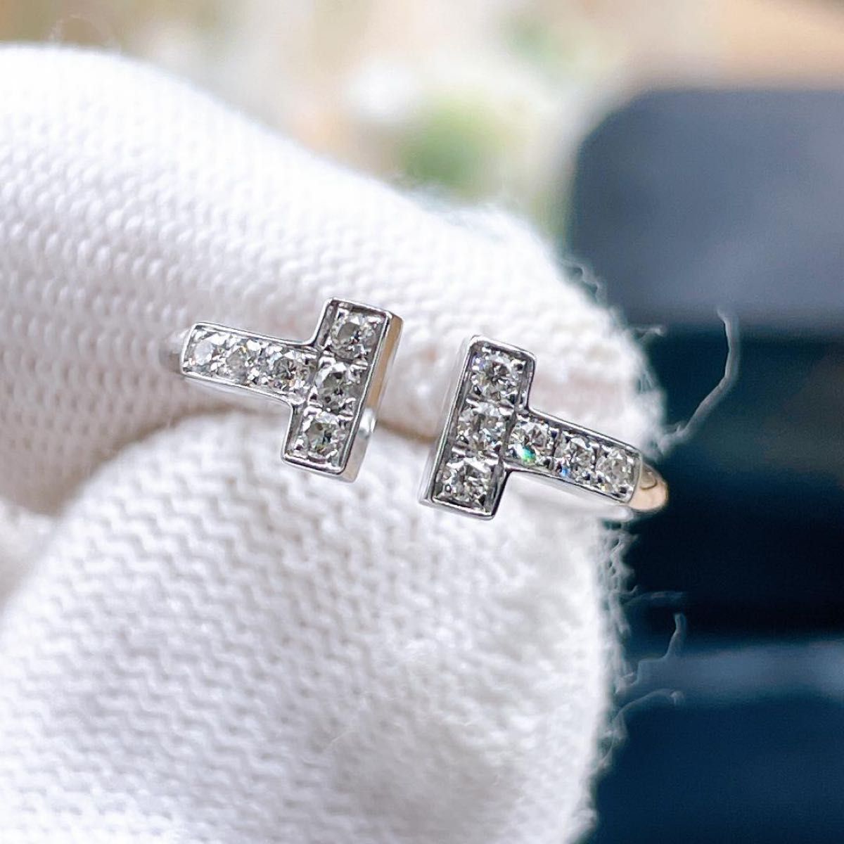 ティファニー 新品仕上済 Tiffany&Co Tワイヤー ダイヤ リング ティファニー 新品仕上済 Tiffany&Co Tワイヤー ダイヤ リング