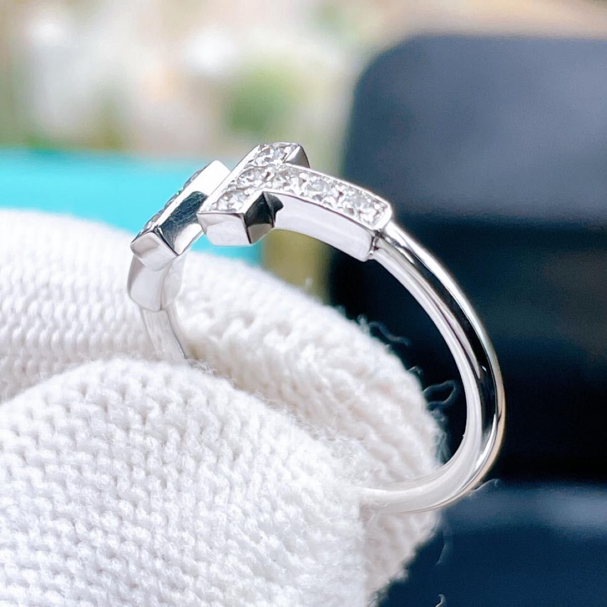 ティファニー 新品仕上済 Tiffany&Co Tワイヤー ダイヤ リング ティファニー 新品仕上済 Tiffany&Co Tワイヤー ダイヤ リング