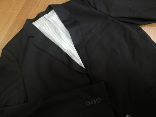 kkyj3657 # TK # TAKEO KIKUCHI Takeo Kikuchi tailored jacket 2. кнопка чёрный 3 L