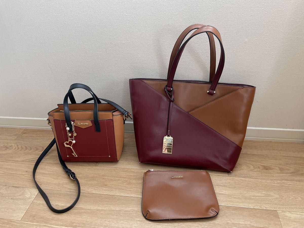 &chouette アンドシュエット トートバッグ ショルダー 鞄 茶色 &chouette アンドシュエット トートバッグ ショルダー 鞄 茶色