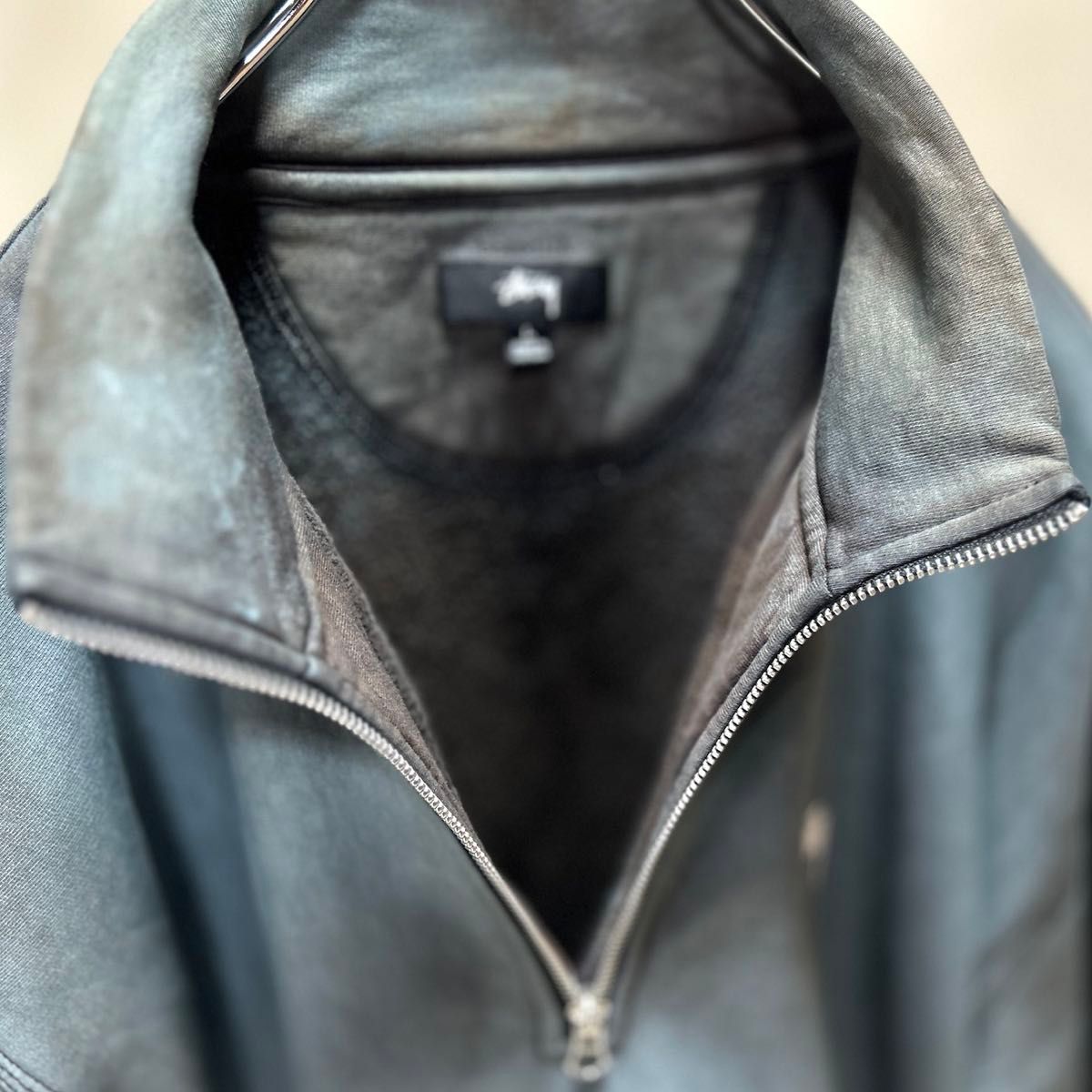 STUSSYステューシー/ビンテージ加工ハーフジップスウェット STUSSYステューシー/ビンテージ加工ハーフジップスウェット