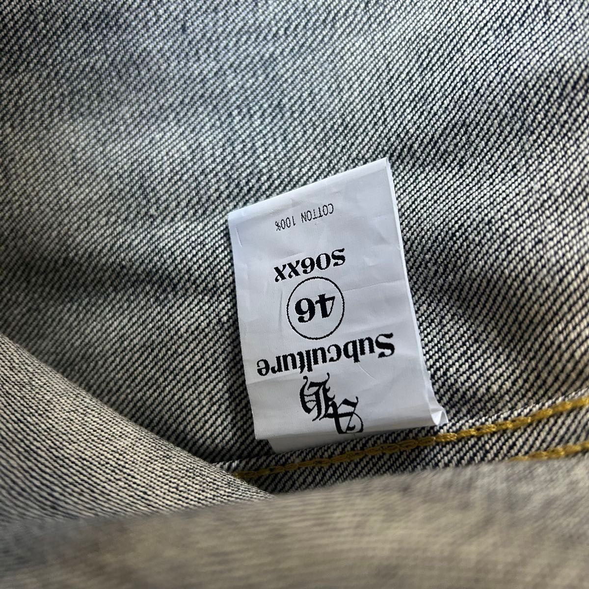 AH subcultureサブカルチャーS06XXサイズ46大戦モデル14oz AH subcultureサブカルチャーS06XXサイズ46大戦モデル14oz