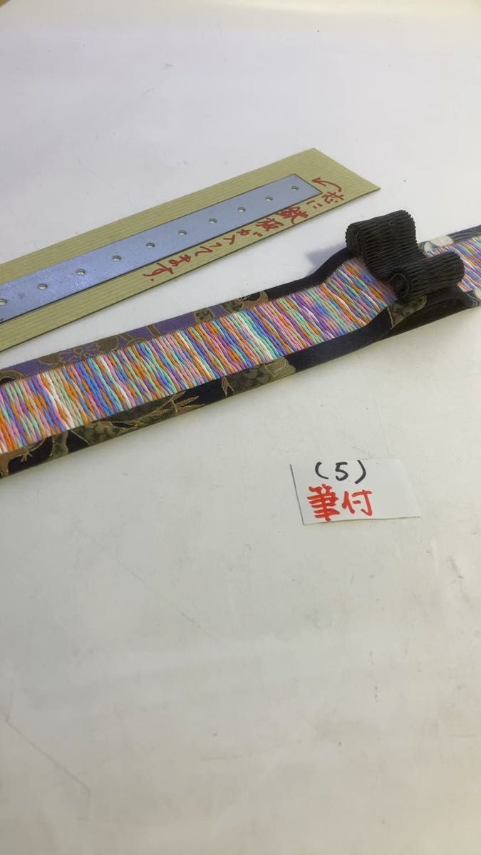混色畳の花柄お筆マット No.5筆付き