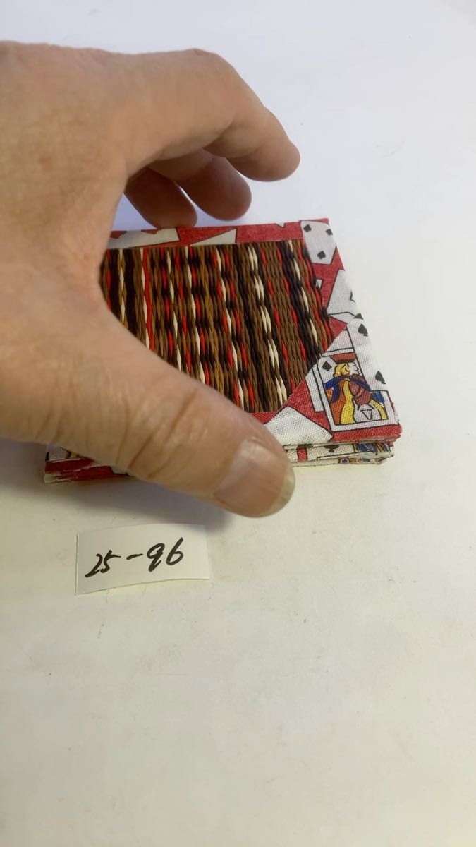 ボルケーノメセキ畳にトランプ柄のコースター4枚組 25-96