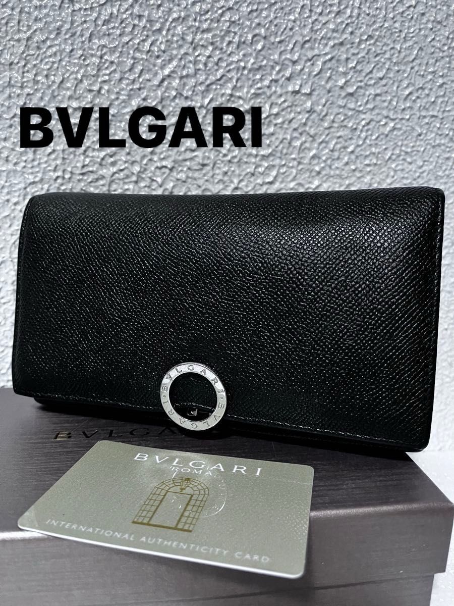 BVLGARI 二つ折財布 ブラック財布 長財布 ロングウォレット BVLGARI 二つ折財布 ブラック財布 長財布 ロングウォレット