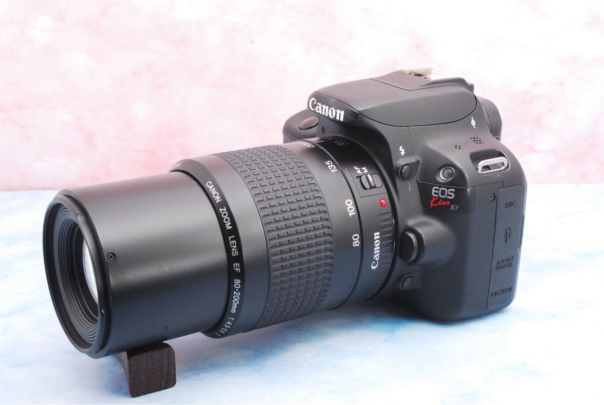 Canon EOS Kiss X7 一眼レフカメラ 望遠レンズ付Wレンズ 小型 Canon EOS Kiss X7 一眼レフカメラ 望遠レンズ付Wレンズ 小型
