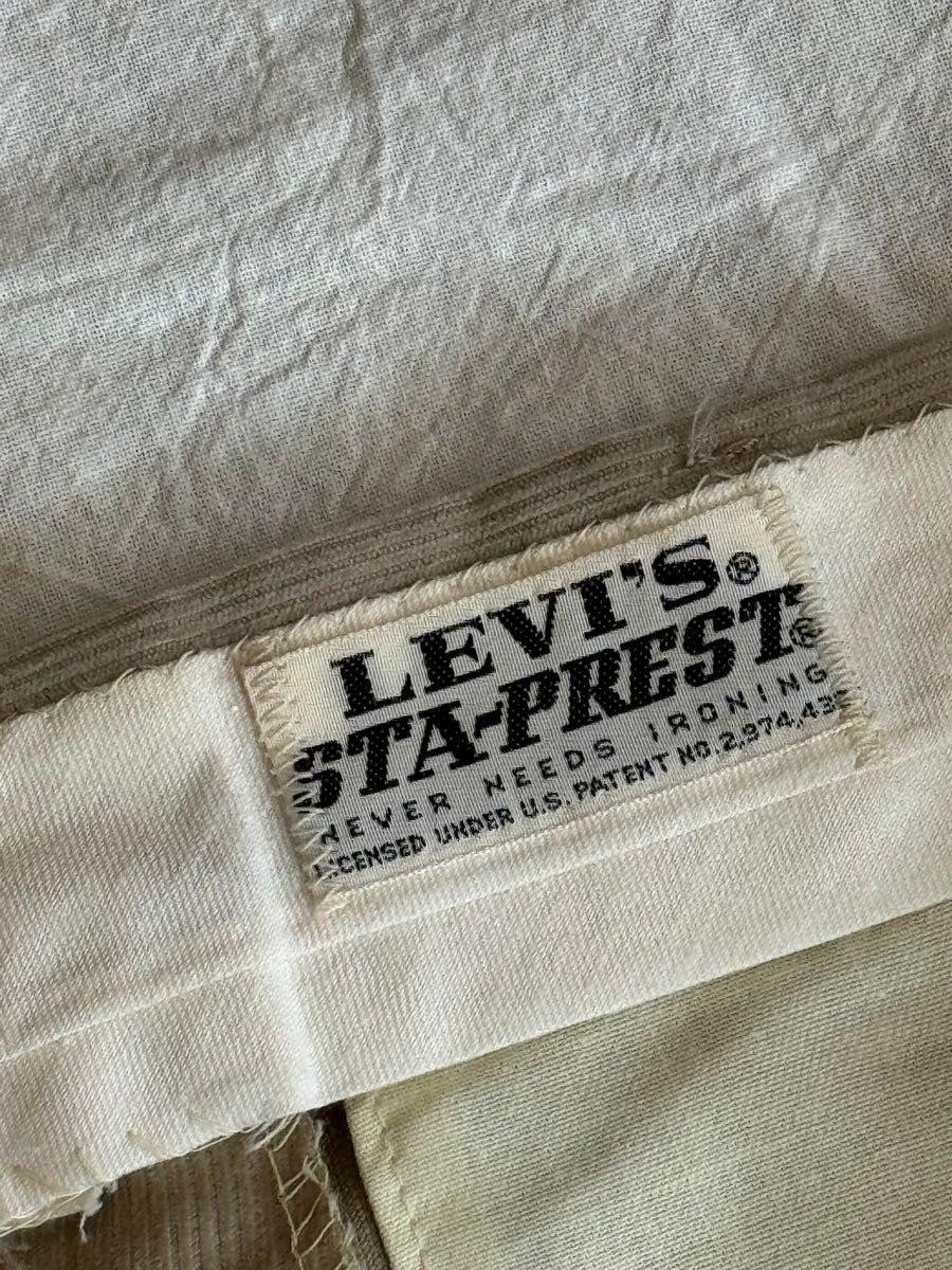 1960s DEAD STOCK LEVI'S STA-PREST コーデュロイスラックス 1960s DEAD STOCK LEVI'S STA-PREST コーデュロイスラックス