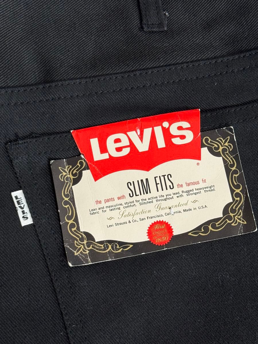 1960s DEAD STOCK Levi's 518 BIG-E カツラギパンツ ブラック 白 1960s DEAD STOCK Levi's 518 BIG-E カツラギパンツ ブラック 白