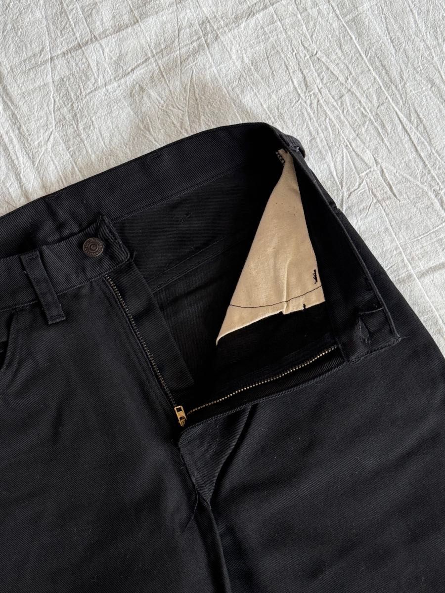 1960s DEAD STOCK Levi's 518 BIG-E カツラギパンツ ブラック 白 1960s DEAD STOCK Levi's 518 BIG-E カツラギパンツ ブラック 白